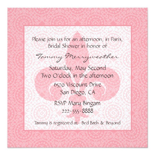 French Inspired Bridal Shower Invitations French Inspired Bridal Shower Invitation Zazzle