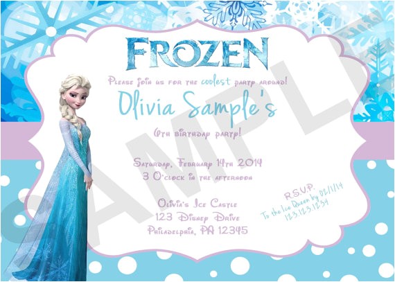 Frozen Electronic Birthday Invitation Digital Frozen Birthday Invitations Party Invitations Ideas