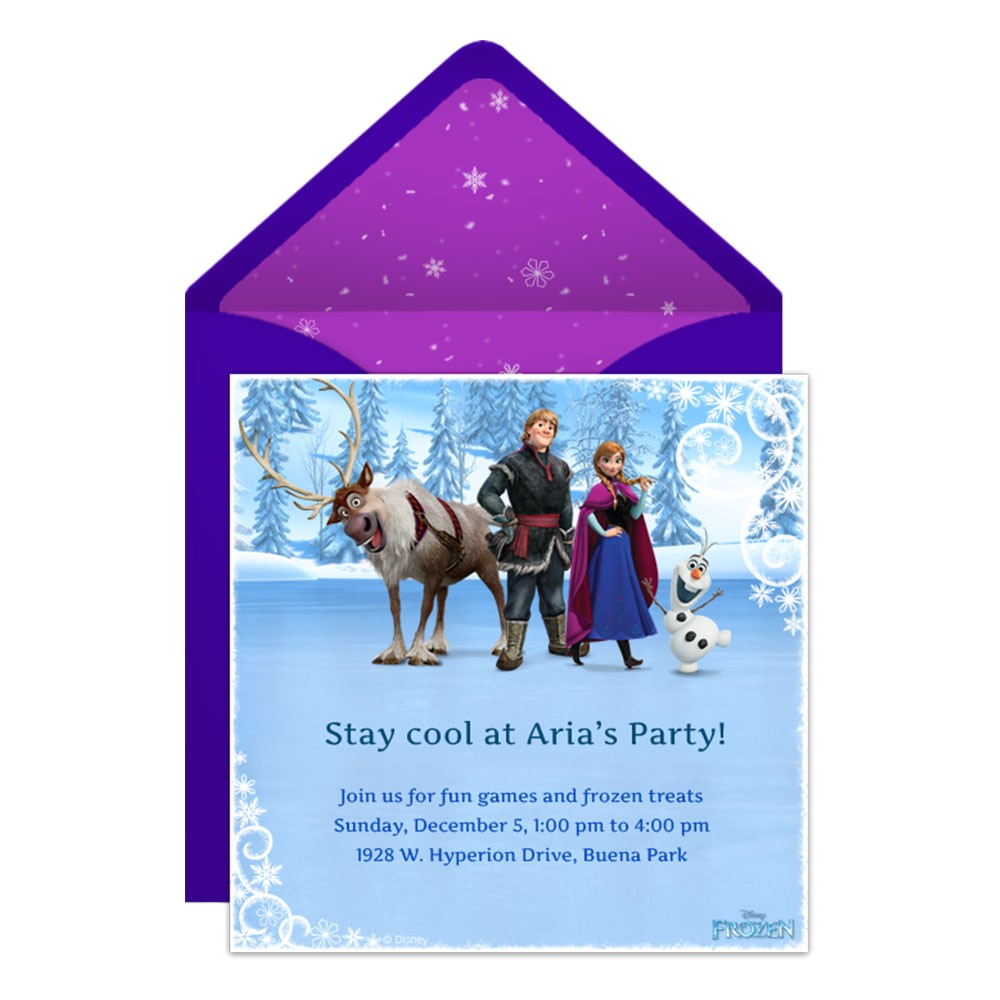 Frozen Electronic Birthday Invitation Electronic Party Invitations theruntime Com