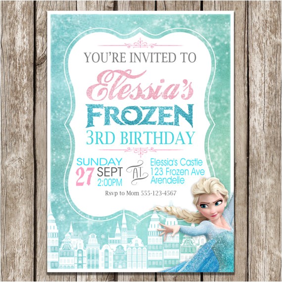 Frozen Electronic Birthday Invitation Items Similar to Frozen Birthday Invitation Frozen