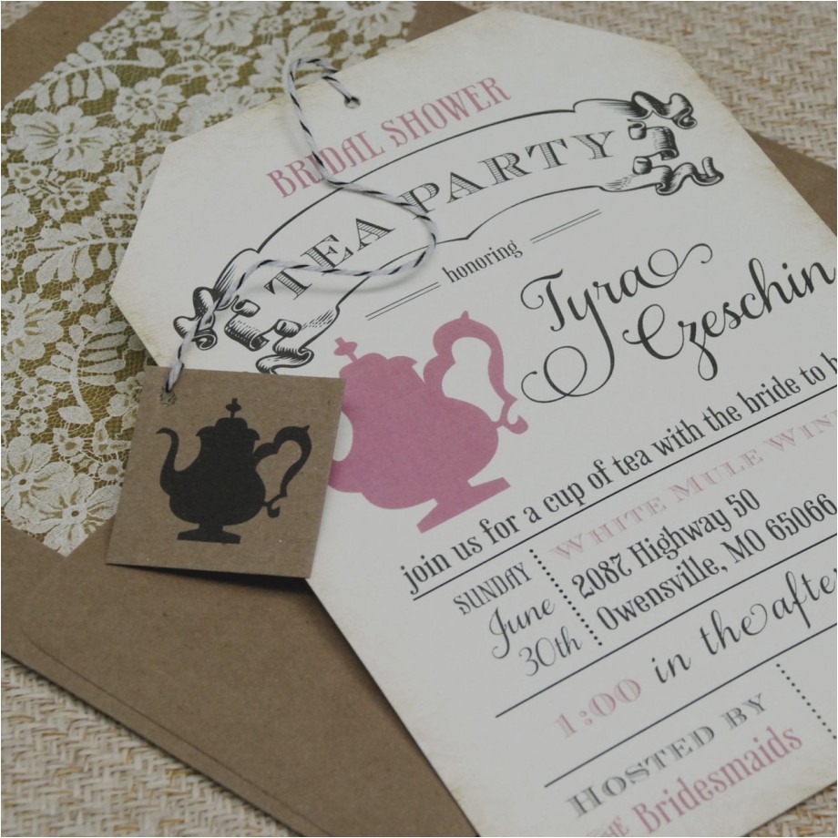 Fun Bridal Shower Invitation Templates Amazing Free Bridal Shower Tea Party Invitation