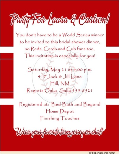 Fun Bridal Shower Invite Wording Baseball Bridal Couple Shower Invitation All Star Bride