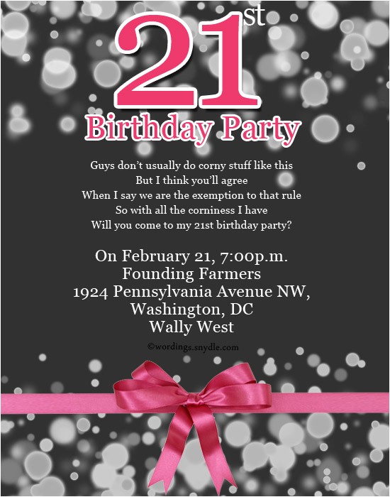 Funny Birthday Invitation Wording 21st 21st Birthday Party Invitation Wording Wordings and Messages