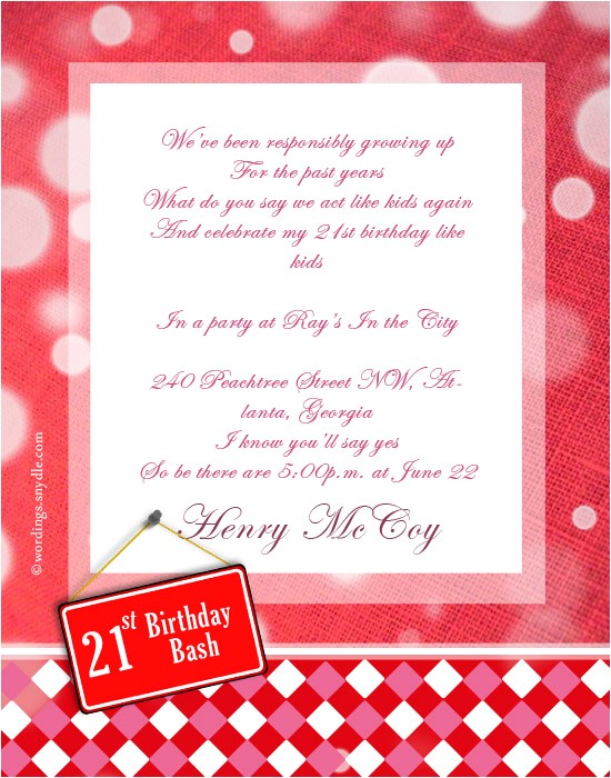 Funny Birthday Invitation Wording 21st 21st Birthday Party Invitation Wording Wordings and Messages