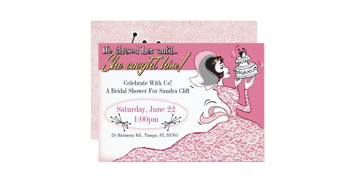 Funny Bridal Shower Invites Funny Retro Bridal Shower Invitation Template