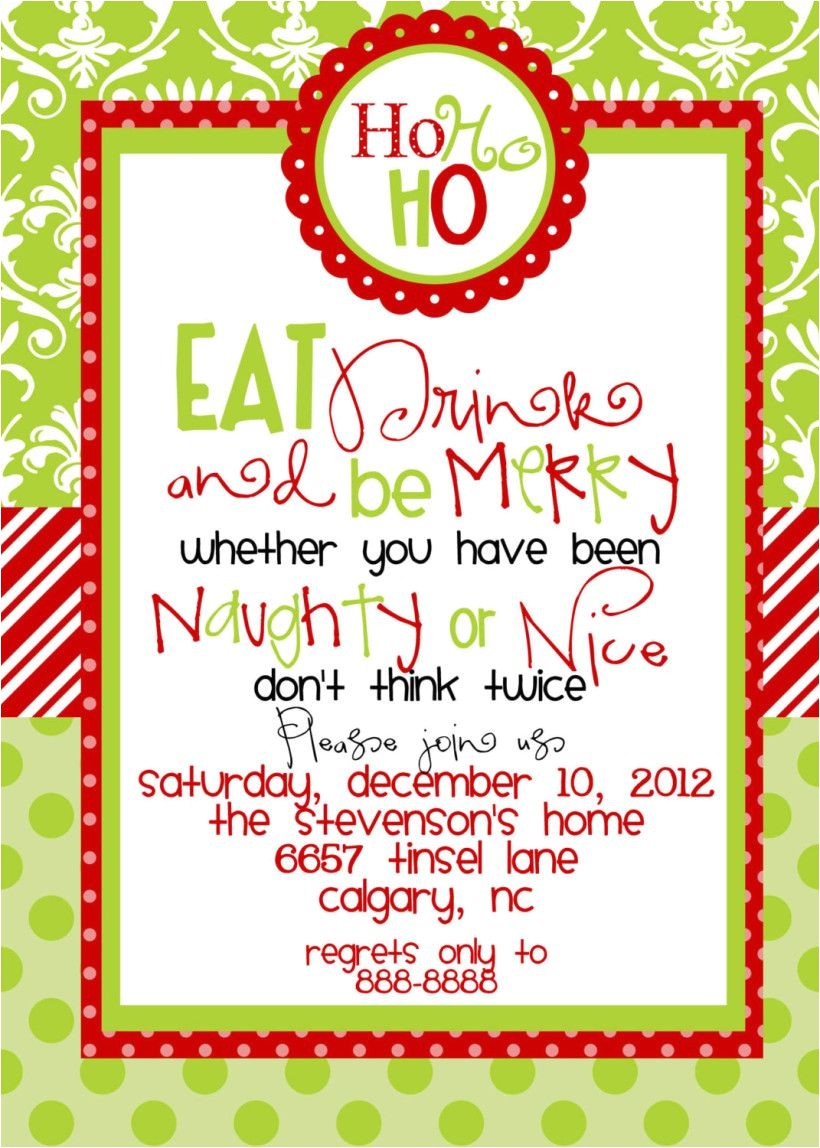 Funny Christmas Party Invitation Wording Funny Christmas Party Invitations Wording