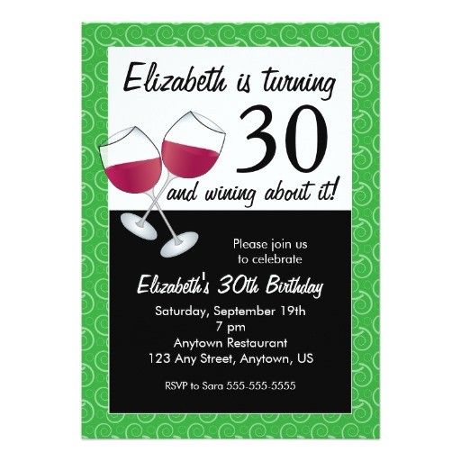 Funny Invitations for 30th Birthday Party Funny 30th Birthday Wine Party Card Zazzle