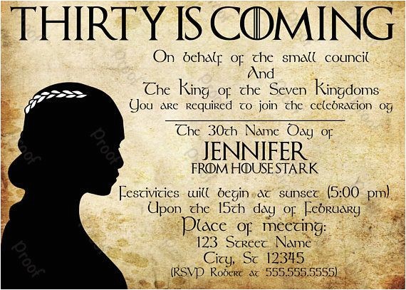 Game Of Thrones Birthday Invitation Template Digital Game Of Thrones Birthday Invitation Cards