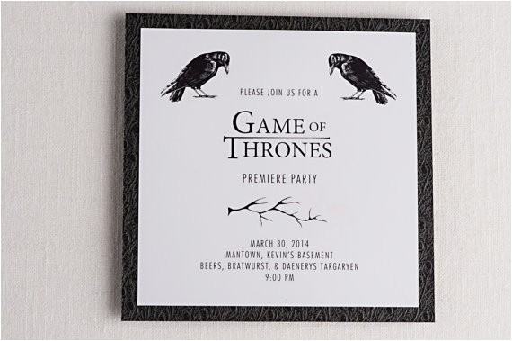 Game Of Thrones Premiere Party Invitation Game Of Thrones Inspired Premiere Party Invitations Tv Show