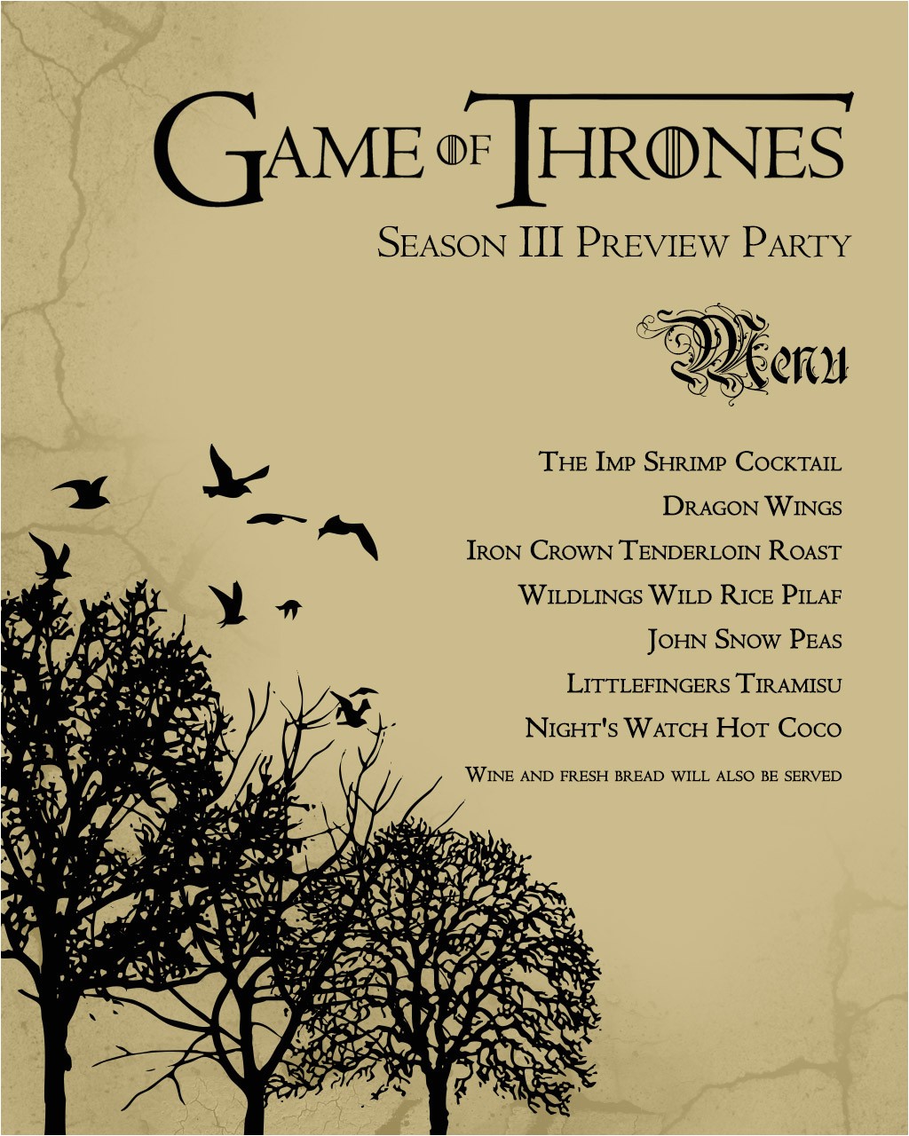 Game Of Thrones Viewing Party Invitations Game Of Thrones S3 Premier Viewing Party