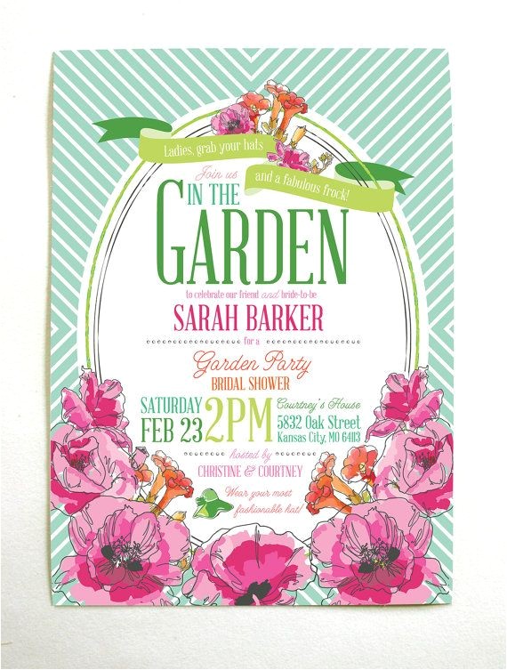 Garden Party Bridal Shower Invitations Best 25 Garden Party Invitations Ideas On Pinterest