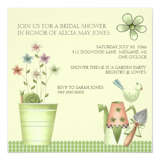 Garden Party Bridal Shower Invitations Bridal Shower Invitations or Garden Party event