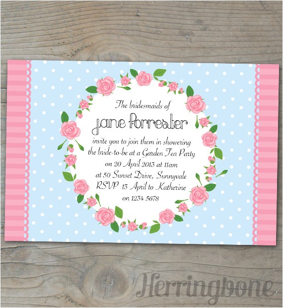 Garden Party Bridal Shower Invitations Items Similar to Bridal Shower Garden Party Invitation On Etsy