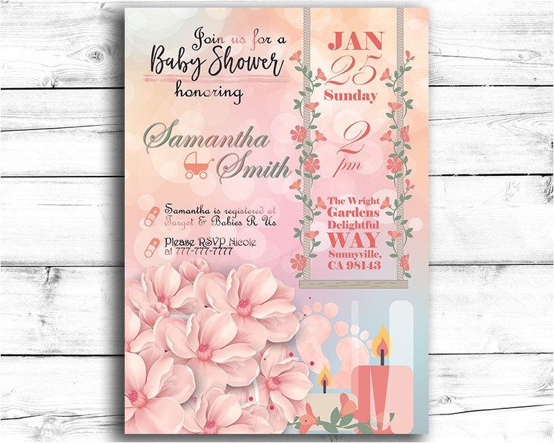 Garden themed Baby Shower Invitations Garden Party themed Printable Baby Shower Invitation