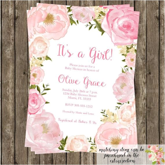 Garden themed Baby Shower Invitations Garden themed Baby Shower Invitations
