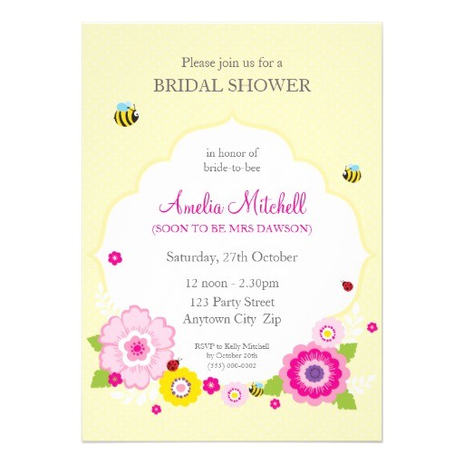 Garden themed Bridal Shower Invitation Wording Bridal Shower Invites Garden theme 1 5" X 7" Invitation