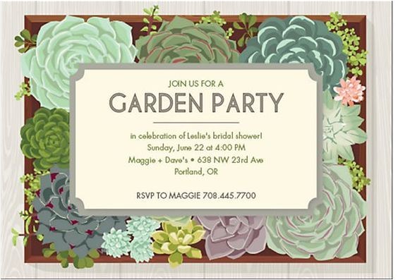 Garden themed Bridal Shower Invitations Best Bridal Shower Invitations Garden Party Ideas