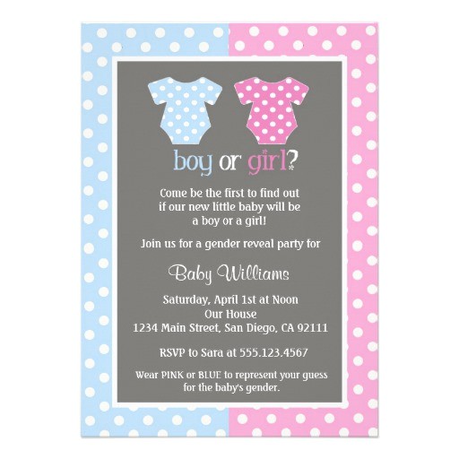 Gender Reveal Baby Shower Invitation Wording Gender Reveal Party Baby Shower Invitations