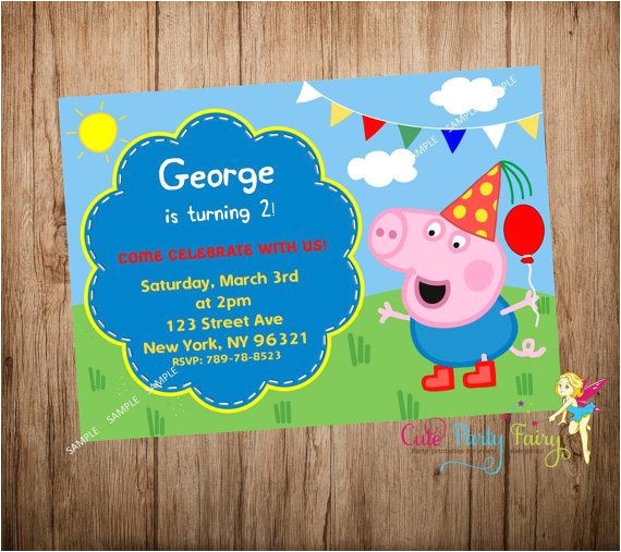 George Pig Birthday Party Invitations Best 25 George Pig Party Ideas On Pinterest