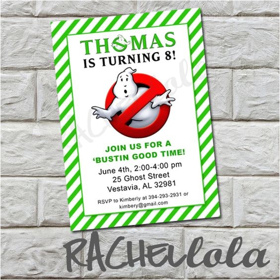 Ghostbusters Birthday Invitations Ghostbusters Birthday Party Invitation Printable Diy by