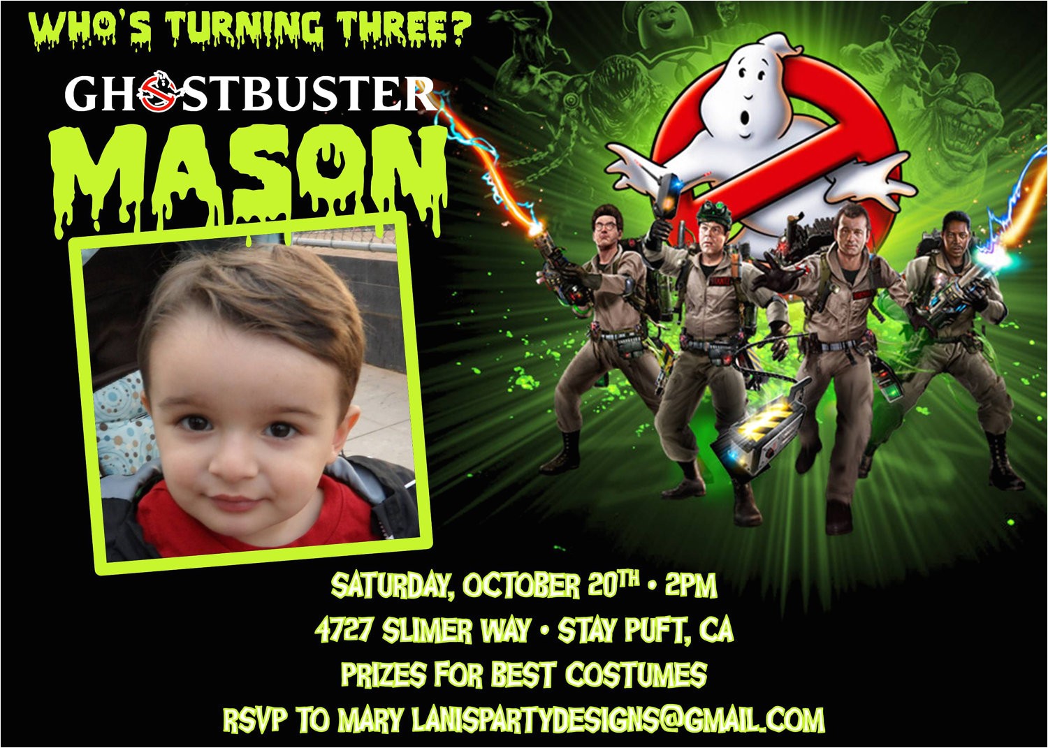 Ghostbusters Birthday Invitations Ghostbusters Invitation Birthday Halloween Costume Party