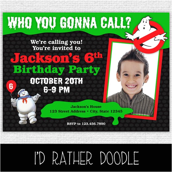 Ghostbusters Birthday Invitations Ghostbusters Invitation Printable Ghostbusters Birthday