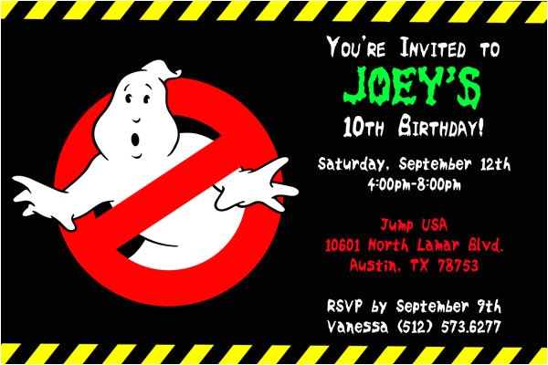 Ghostbusters Birthday Party Invitations Ghostbusters Invitations General Prints