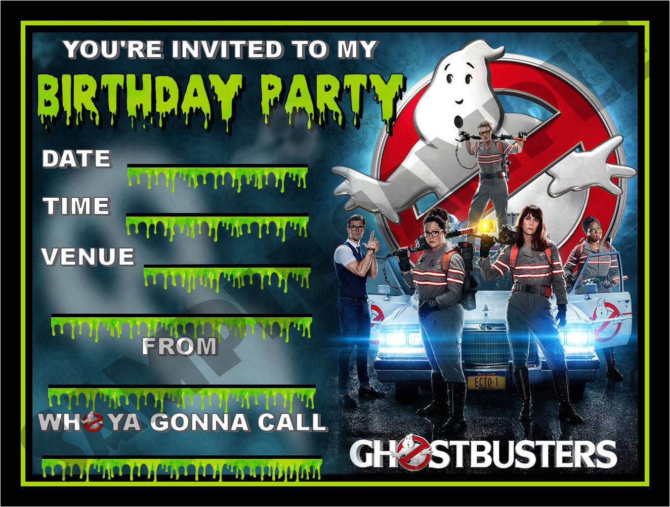 Ghostbusters Party Invitations Template Best Ghostbusters Birthday Invitations Templates