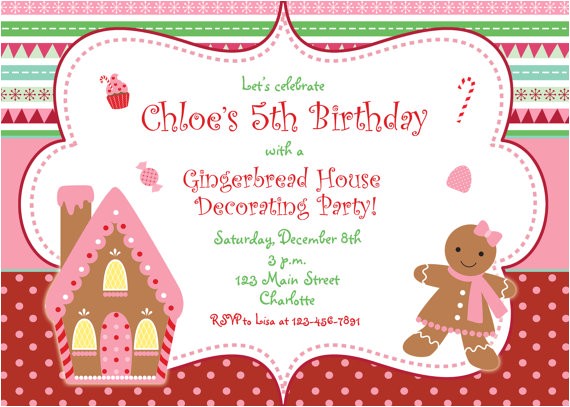 Gingerbread Birthday Party Invitations Items Similar to Gingerbread House Christmas Party