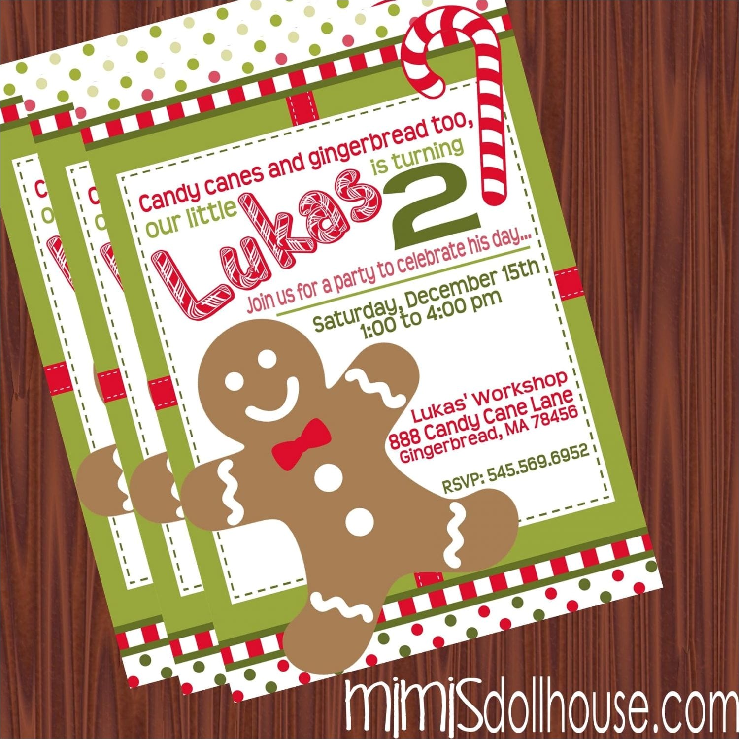 Gingerbread Man Birthday Party Invitations Gingerbread Man Invitation Mimi 39 S Dollhouse