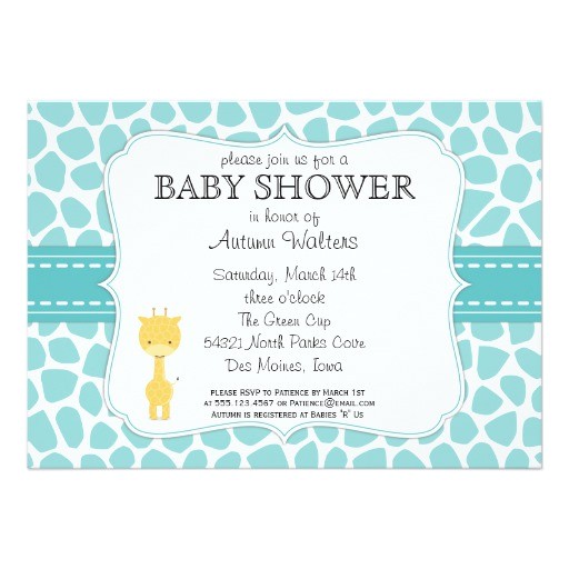 Giraffe Baby Shower Invites Giraffe Baby Shower Invitations
