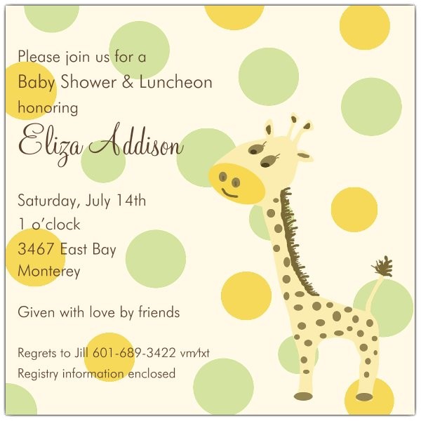 Giraffe Baby Shower Invites Giraffe Square Boy Baby Shower Invitations