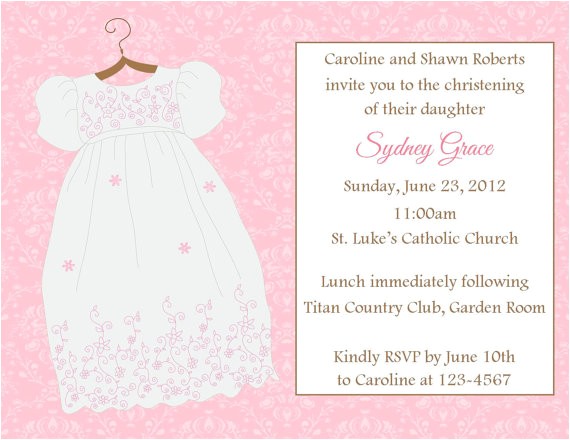 Girl Baptism Invitations Free Printable Baptism Christening Invitation Printable File On Luulla