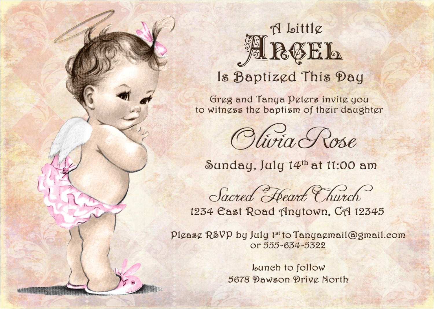 Girl Baptism Invitations Free Printable Baptism Invitation for Girl Christening Invitation for Girl