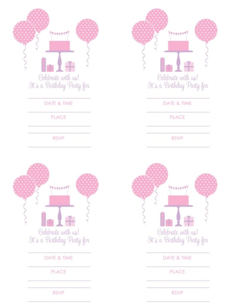 Girl Birthday Invitations Free Printable Girls Birthday Invitation Free Printable orderecigsjuice