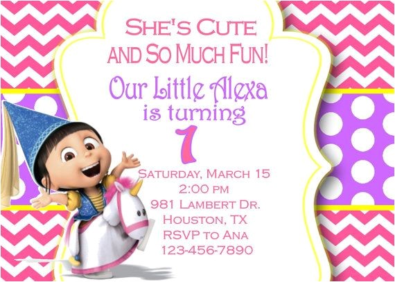 Girl Minion Party Invitations Despicable Me Invitation Minion Invitation Girl by Girl Minion Party Invitations Despicable Me Invitation Minion Invitation Girl by