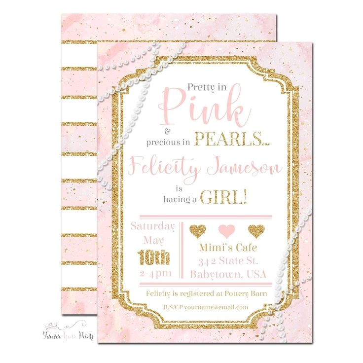 Glitter and Pearls Baby Shower Invitations Best 25 Glitter Baby Showers Ideas On Pinterest