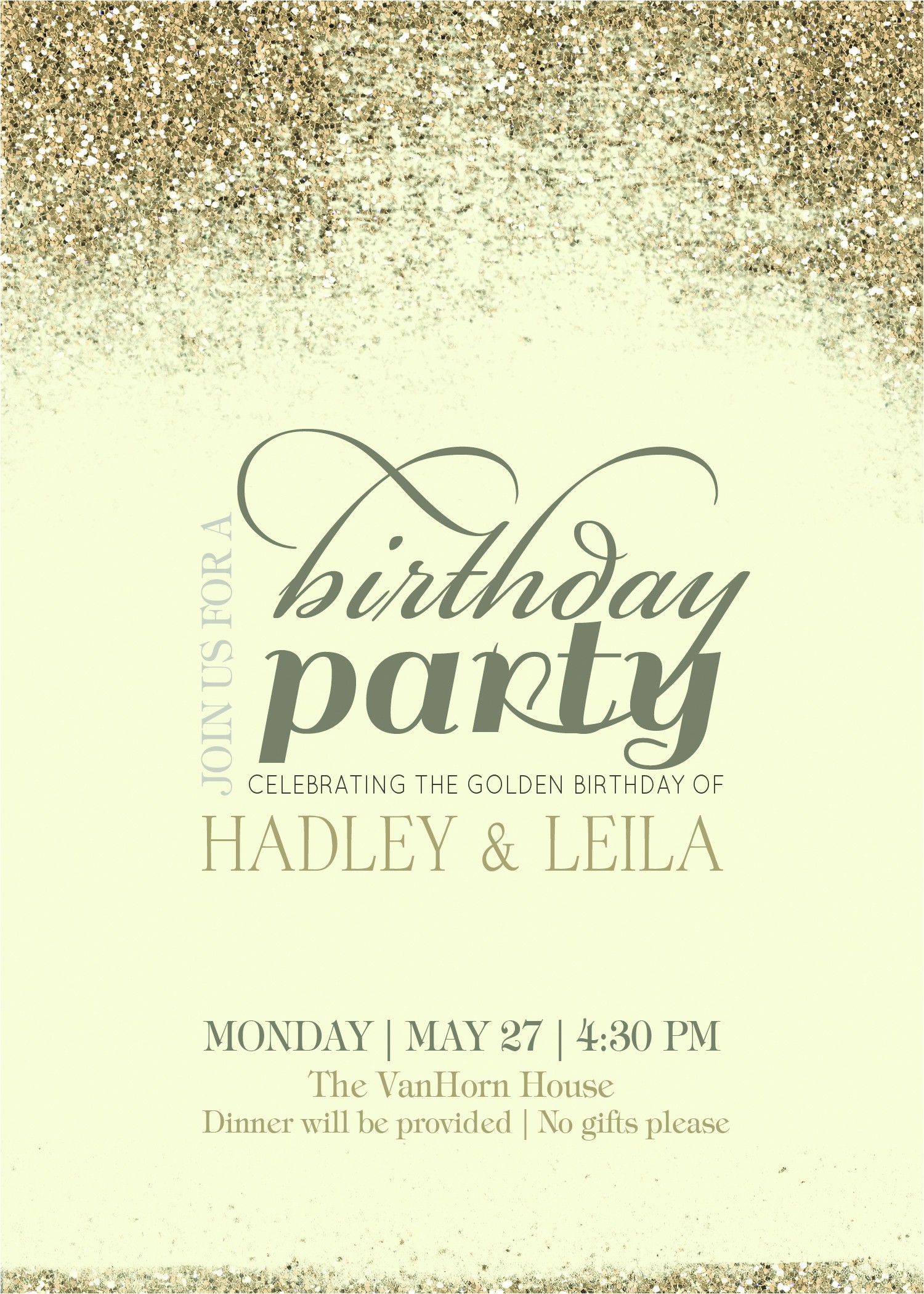 Golden Birthday Invitations Kids A Golden Birthday Party A to Zebra Celebrations