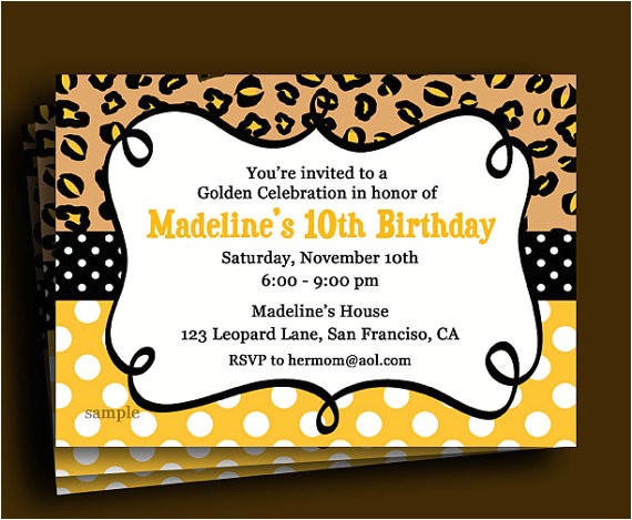 Golden Birthday Invitations Kids Golden Birthday Invitation Printable or Printed with Free