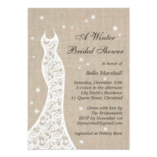 Gorgeous Bridal Shower Invitations Beautiful Burlap Winter Bridal Shower Invitation Gorgeous Bridal Shower Invitations Beautiful Burlap Winter Bridal Shower Invitation