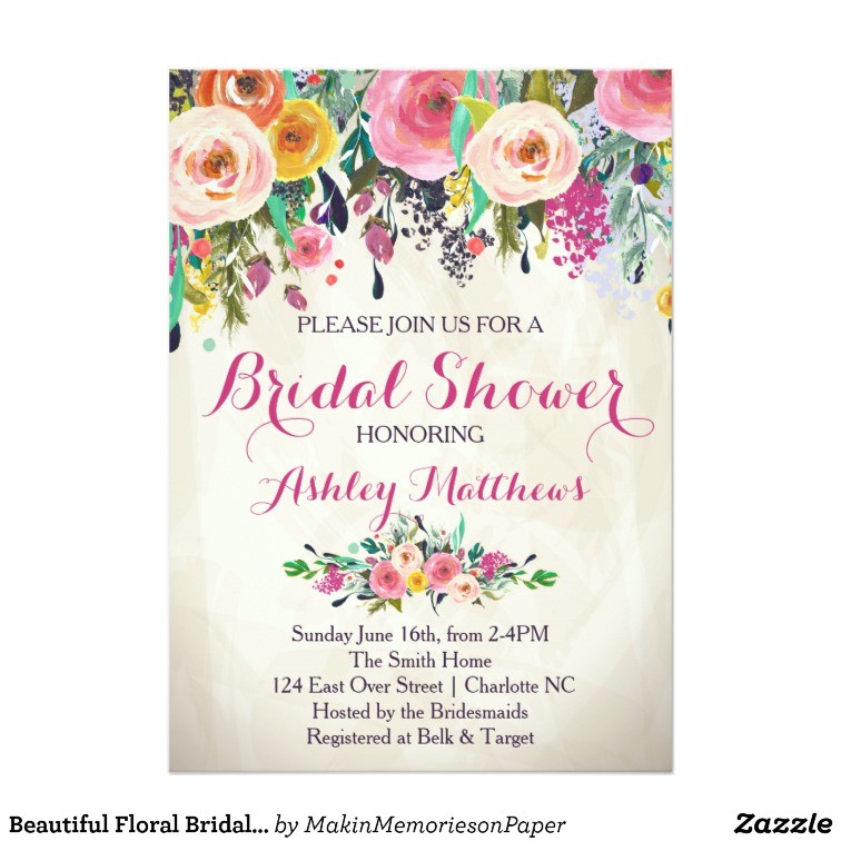 Gorgeous Bridal Shower Invitations Beautiful Floral Bridal Shower Invitation Baby Card Gorgeous Bridal Shower Invitations Beautiful Floral Bridal Shower Invitation Baby Card