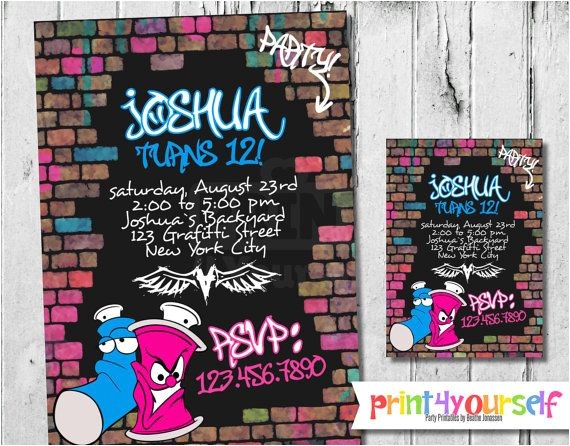 Graffiti Birthday Invitations Free 34 Best Graffiti and Glow Party Images On Pinterest Glow