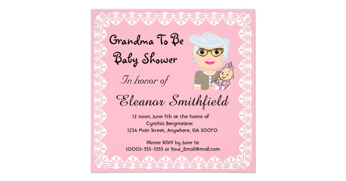 Grandma Baby Shower Invitations Grandma to Be Baby Shower Invitation