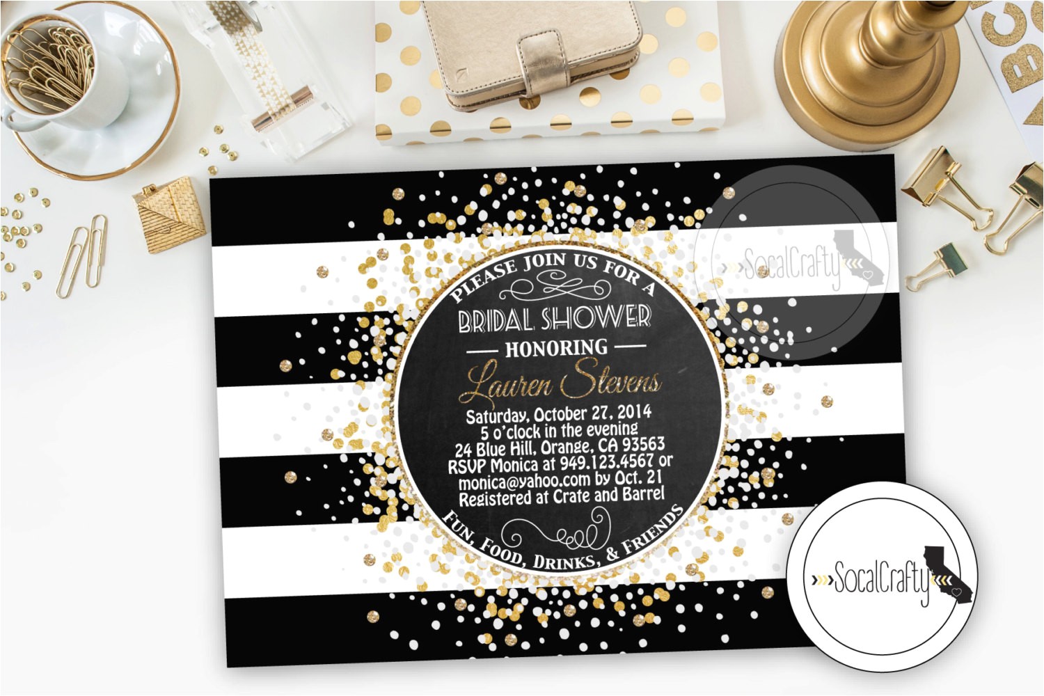 Great Gatsby themed Bridal Shower Invitations Bridal Shower Invitation Great Gatsby Printable by socalcrafty
