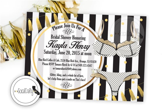 Great Gatsby themed Bridal Shower Invitations Great Gatsby Bridal Shower Invitation Lingerie by socalcrafty