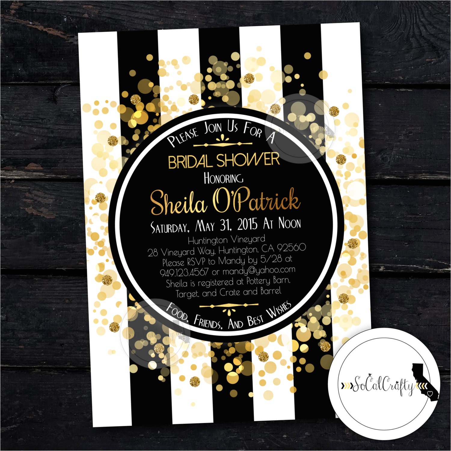 Great Gatsby themed Bridal Shower Invitations Great Gatsby Bridal Shower Invitation Roaring 20 S by