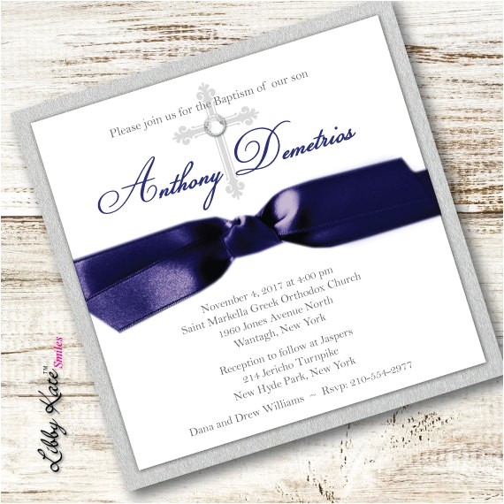 Greek orthodox Baptism Invitations Greek orthodox Baptism Invitation Greek Baptism orthodox Navy