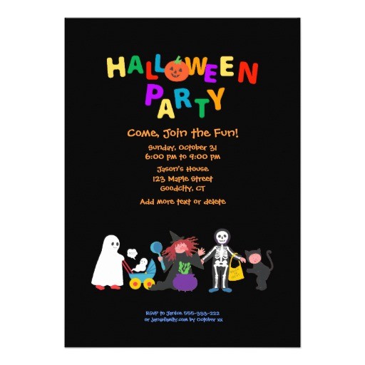 Halloween Birthday Party Custom Invitations Halloween Party 5 Quot X 7 Quot Invitation Card Zazzle