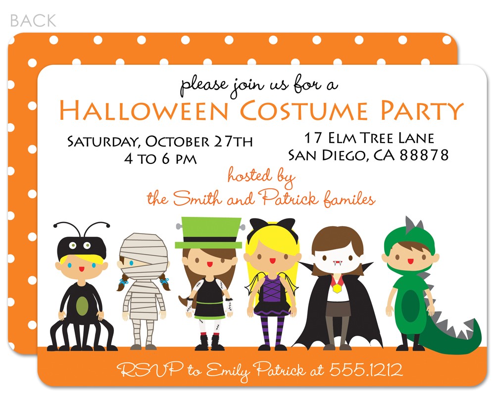 Halloween Birthday Party Custom Invitations Party Invitations Custom Party Invitations Cartoon Ideas