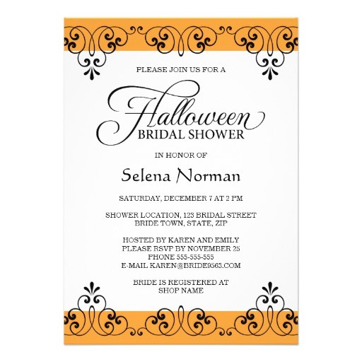 Halloween Bridal Shower Invitations 9 000 Damask Border Invitations Damask Border